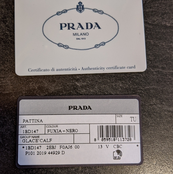 PRADA FUXIA-NERO CROSSBODY WOMEN'S BAG - Picture 5 of 16